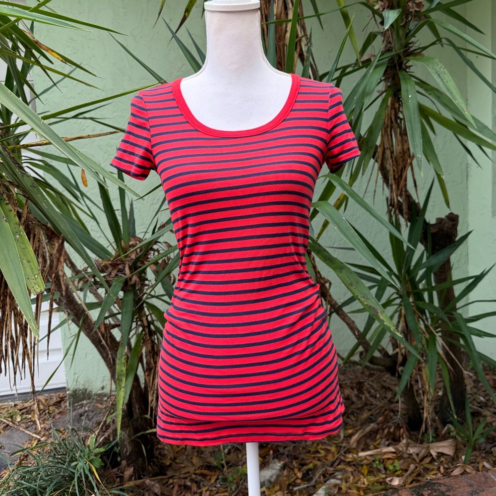 Splendid Red and Navy Striped Tshirt